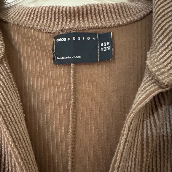 Long Sleeve Brown Collar Dress - Picture 2 of 2